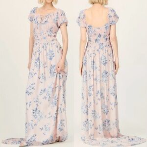 NWOT The Collection by Reformation Lancaster Hugo Floral Maxi train Dress sz 0
